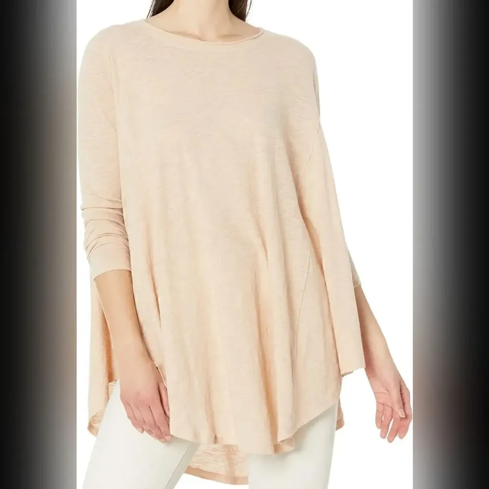 FREE PEOPLE new ARIA top COTTON BLEND in Misty Mink XS NEW